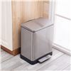 Image 1 : Stainless Steel Double Sided Step Trash Can