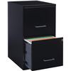 Image 1 : Lorell 14341 18 Deep 2-Drawer File Cabinet, Black