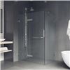 Image 1 : Vigo Clear Glass Shower Door Brushed Nickel 30 1/4" x 30 1/4" x 73 3/8"