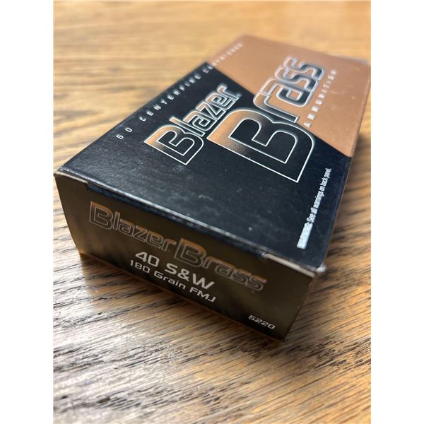 Blazer 40 S&W 180 Grain FMJ Pistol Ammo (you must possess/produce a valid PAL to bid on this item)
