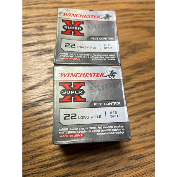 Winchester Super X 22 Long Rifle #12 Shot Ammo - 2 x 50 (you must possess/produce a valid PAL to bid