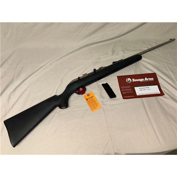 Savage Model 64 FSS Stainless Steel .22 Semi Auto with synthetic stock in like new condition with ta