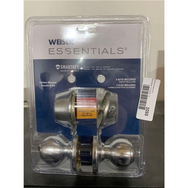 Weiser Essentials Keyed Entry 4 Keys Included