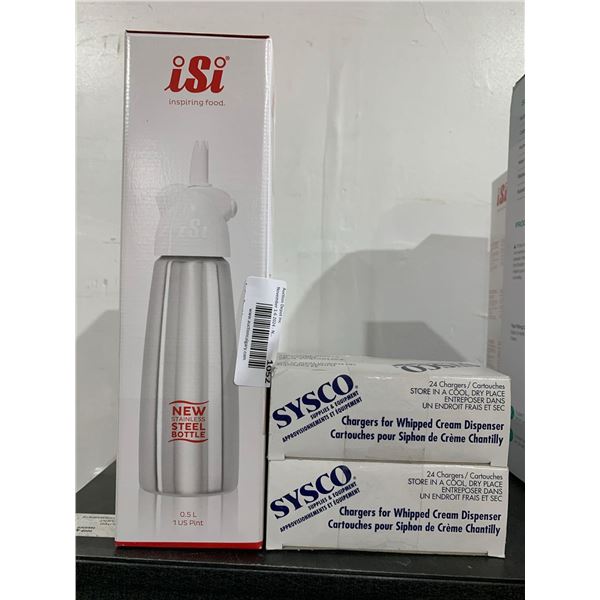 ISI Easy Whip Plus 0.5L And 2 Lots of Sysco Chargers x24