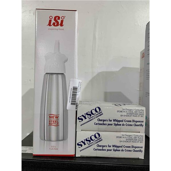 ISI Easy Whip Plus 0.5L And 2 Lots of Sysco Chargers x24