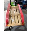 Image 4 : Steamridge.ca 28.5" Red Wood/Poly Baby Sleigh