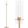 Image 1 : Ralbay Copper Floor Lamp, Glass LED Floor Lamp BrassTall Floor Lamp,Modern Torchiere LED Brass Gold 