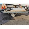 Image 4 : Flatdeck Single Axel Trailer with 9' x 6'.3" with 4' tongue (13' overall length) & 3 Spare Tires Use