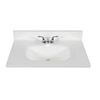 Image 1 : Runfine Cultured Marble Vanity Top 31"x22" - Not Exact As Shown In Stock Photo