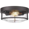 Image 1 : FEMILA Flush Mount Lighting Fixture, 12inch 2-Light Metal Ceiling Light Fixtures, Oil Rubbed Bronze 
