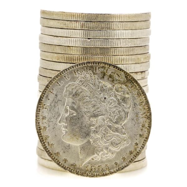 Roll of (20) Brilliant Uncirculated 1883-O $1 Morgan Silver Dollar Coins