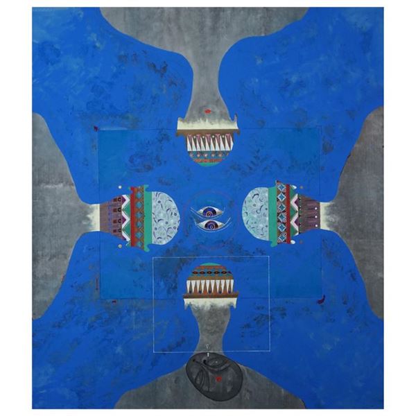 Lu Hong "Interstitial Intertexture" Original Mixed Media on Paper