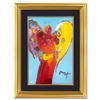 Image 1 : Peter Max "Red Angel with Heart" Original Mixed Media on Paper