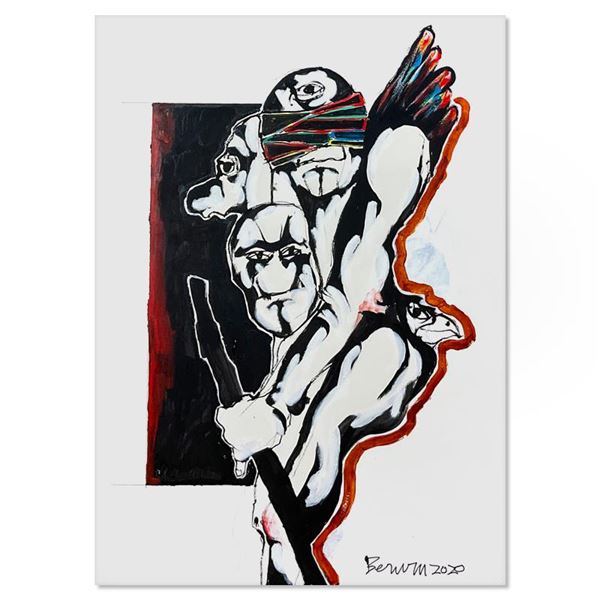 Milton Berwin (1925-2023) Original Painting on Paper