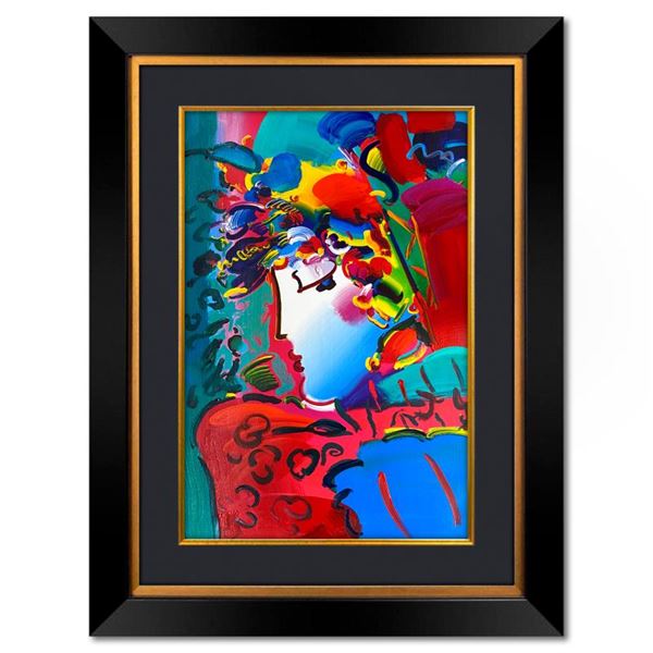 Peter Max "Blushing Beauty" Original Mixed Media on Paper