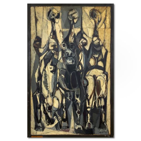 Milton Berwin (1925-2023) "Kings Guard" Original Painting on Canvas