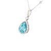 Image 4 : 14KT White Gold 4.77 ctw Zircon and Diamond Pendant with Chain
