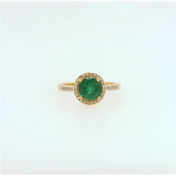 14KT Yellow Gold 1.30 ctw Emerald Ring