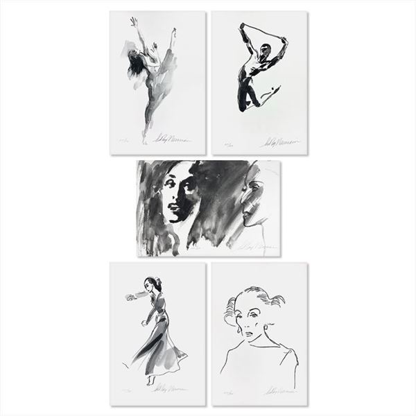 LeRoy Neiman (1921-2012) "Martha Graham 5 Piece Suite" Limited Edition Lithograph