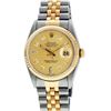 Image 3 : Rolex Mens Two Tone Champagne Diamond Datejust Wristwatch