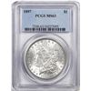Image 1 : 1897 $1 Morgan Silver Dollar Coin PCGS MS63