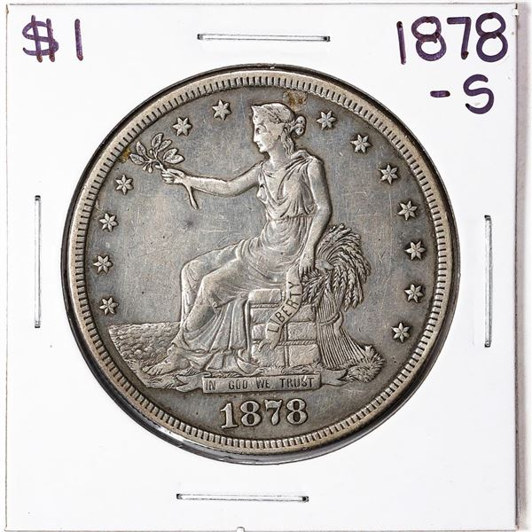 1878-S $1 Trade Silver Dollar Coin