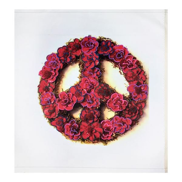 Steve Kaufman (1960-2010) "Peace" Original Mixed Media on Canvas