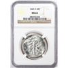 Image 1 : 1943-D Walking Liberty Half Dollar Coin NGC MS64