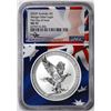 Image 1 : 2023P Australia $1 Wedge Tailed Eagle Silver Coin NGC MS70 FDOI Flag Core Mercanti
