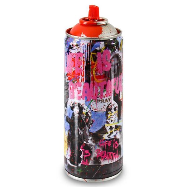 Mr. Brainwash "Just Kidding" Limited Edition Hand Painted Spray Can