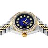 Image 3 : Rolex Ladies Two Tone Blue Vignette Diamond Datejust Wristwatch