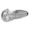 Image 4 : Rolex Ladies Stainless Steel Silver Index Diamond Date Wristwatch