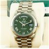 Image 9 : Rolex Mens 18K White Gold Olive Green Day Date President Wristwatch W/ Box & Papers