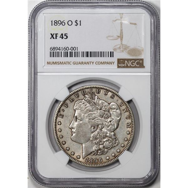 1896-O $1 Morgan Silver Dollar Coin NGC XF45