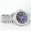Image 3 : Rolex Mens Stainless Steel Blue Vignette Diamond Datejust Wristwatch