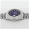Image 6 : Rolex Mens Stainless Steel Blue Vignette Diamond Datejust Wristwatch