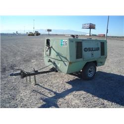 SULLAIR 185DPQ 185CFM PORTABLE AIR COMPRESSOR, s/n 004-120800: