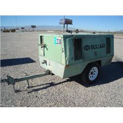 SULLAIR 185DPQ 185CFM PORTABLE AIR COMPRESSOR, s/n E04-111793: