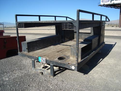 12ft. FLATBED UTILITY BED, STORAGE BOXES, PIPE RACK