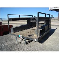 12ft. FLATBED UTILITY BED, STORAGE BOXES, PIPE RACK