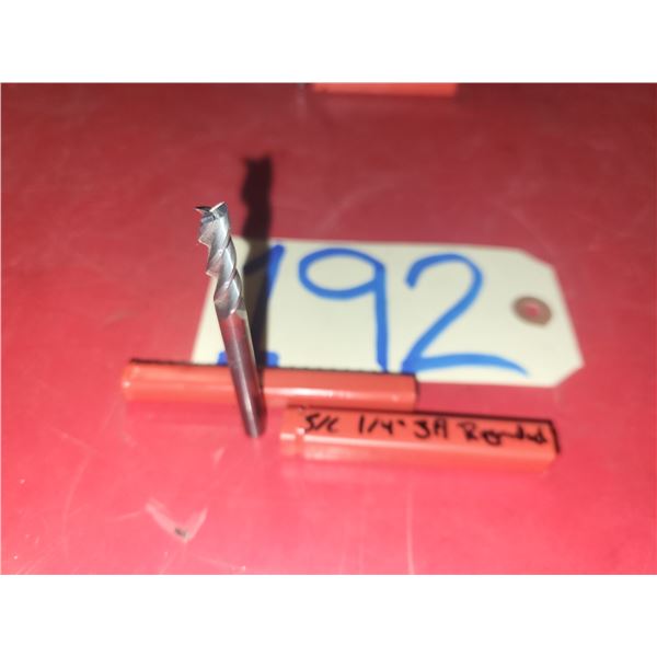 Solid Carbide End Mill 1/4" 3fl. regrinded Tip