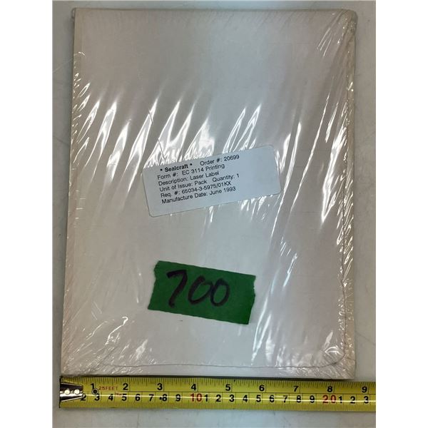 Paquet Laser Label