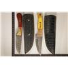 Image 1 : 2-DAMASCUS STEEL HUNTING KNIVES: 8" & 8.25"