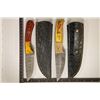 Image 2 : 2-DAMASCUS STEEL HUNTING KNIVES: 8" & 8.25"