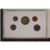 Image 2 : 1966 NO MINT MARK 5 COIN UNC SET. CONTAINS A 40%