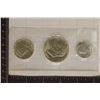 Image 1 : 1976 US SILVER BICENTENNIAL 3 COIN UNC SET IN