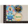 Image 1 : 4-$1 PLASTIC GAMING CASINO CHIPS: SUNDANCE HOTEL,