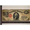 Image 1 : 1917 US $1 "HORSE BLANKET" LARGE SIZE BILL. RED