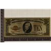 Image 1 : SERIES 1928 GOLD FOIL US $10 FANTASY BILL CU