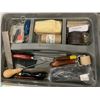 Image 2 : BIN OF LEATHER TOOLS